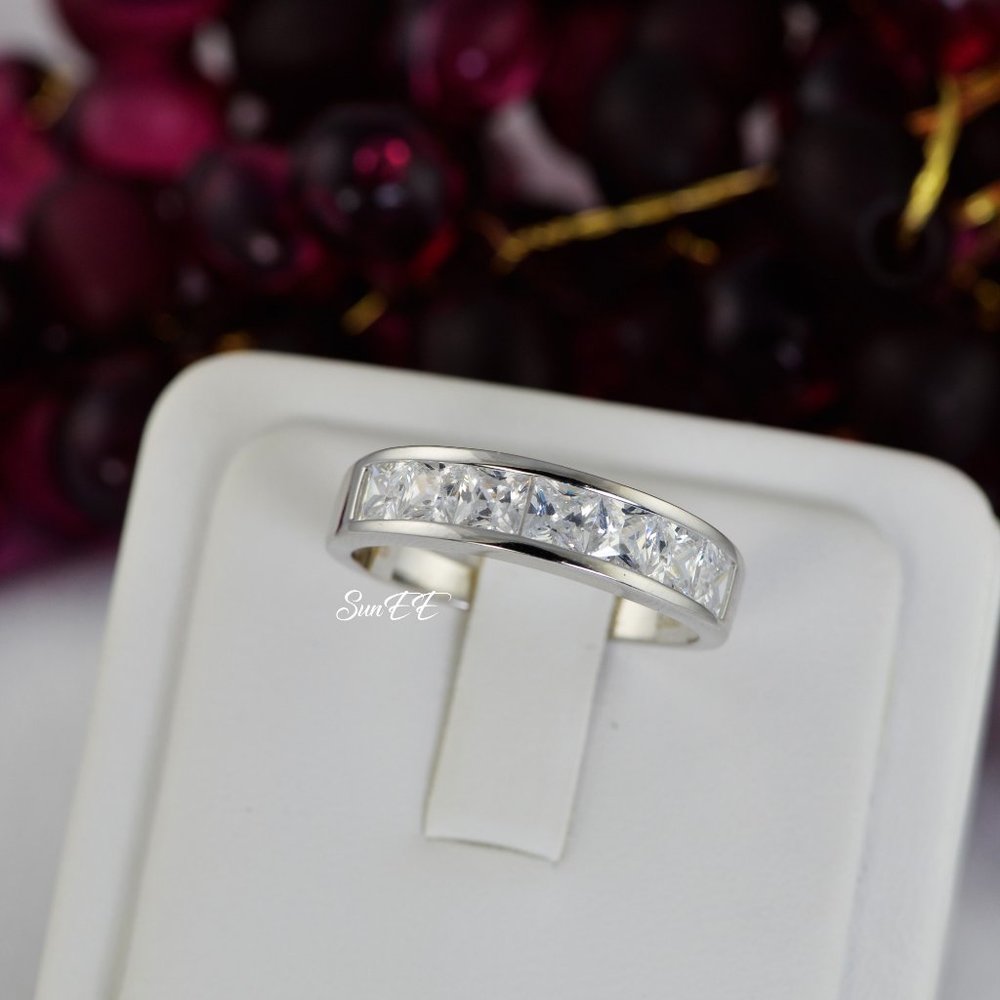 NEW 925 STERLING SILVER MENS WEDDING BAND RING - Picture 6 of 7